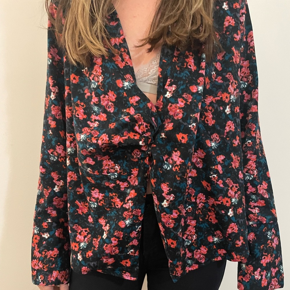 Something navy multicolour lightweight blazer - small
